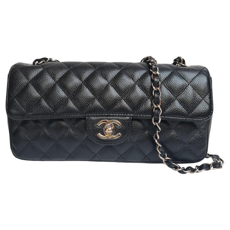 Chanel 19 Shopping Bag Quilted Leather East West For Sale at 1stDibs