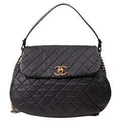 Chanel Black Caviar Quilted Leather Chic Large Flap Bag