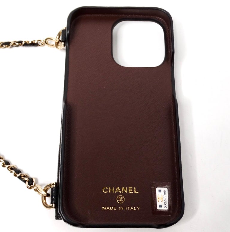 CHANEL iPhone15pro ケース ブラック CHANEL（シャネル） iPhone15Pro ケース マトラッセ キャビアスキン