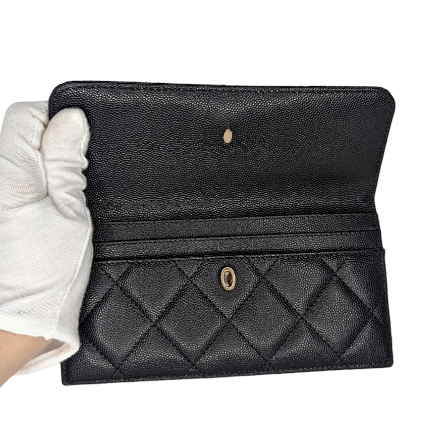 Chanel Black Caviar Quilted Small In & Out Camera Case 4