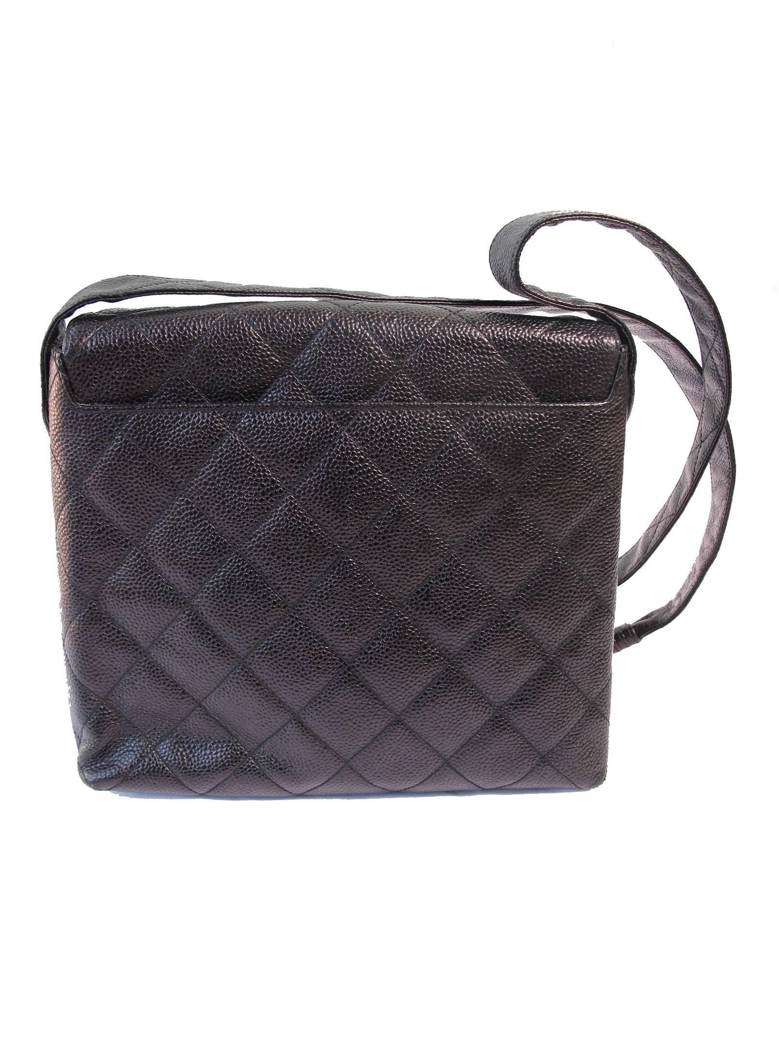 Chanel Black Caviar Shoulder Bag  In Excellent Condition In Austin, TX