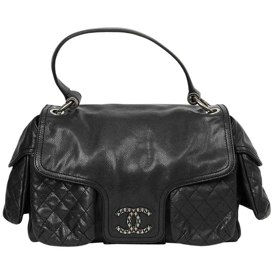 CHANEL Black Caviar Shoulder Bag