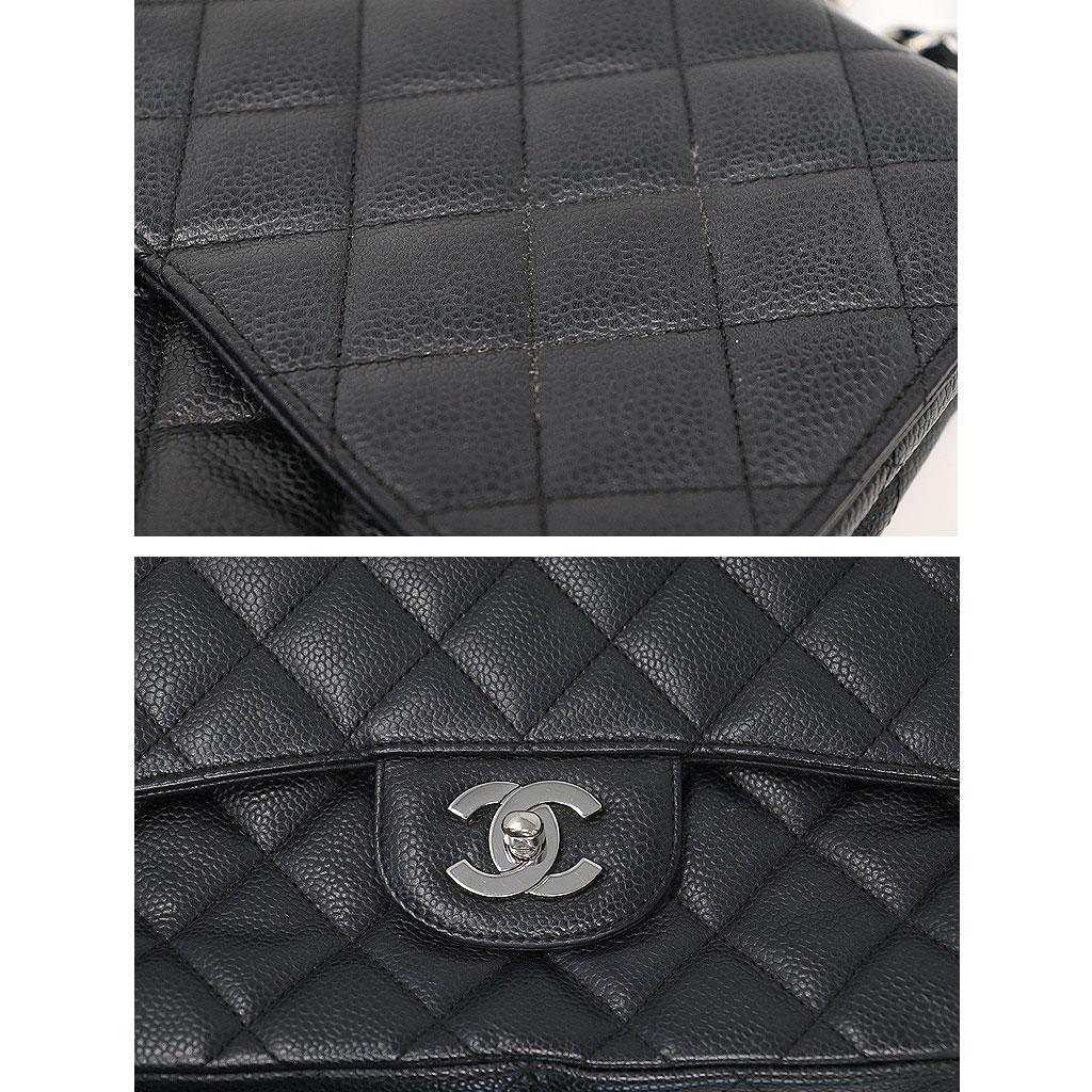 Chanel Black Caviar SHW Jumbo Single Flap No. 12 Shoulder Bag In Good Condition In Boca Raton, FL