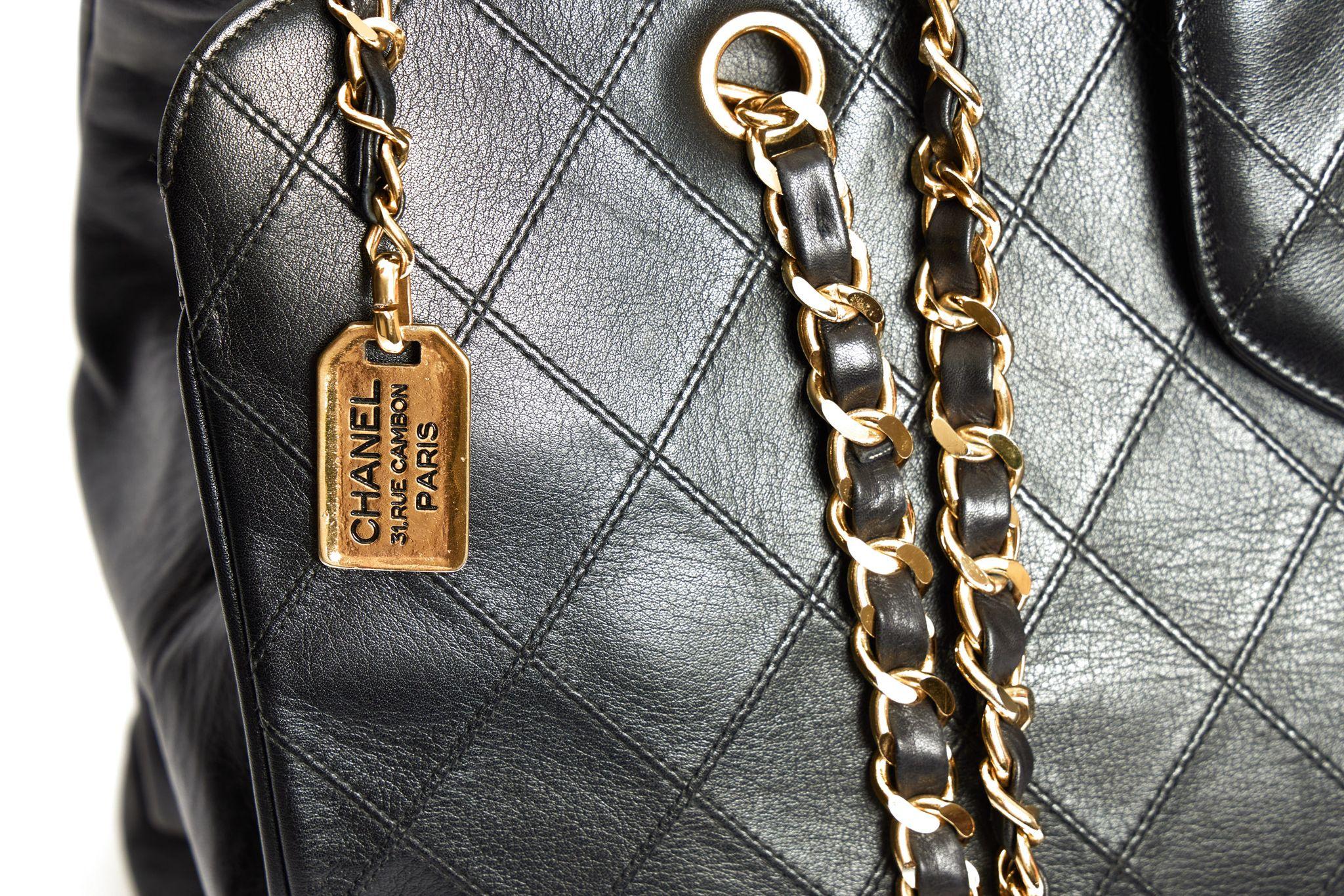 Women's or Men's Chanel Black Caviar Supermodel Weekender