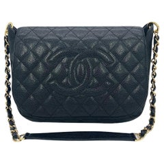 Chanel Black Caviar Timeless CC Shoulder Bag
