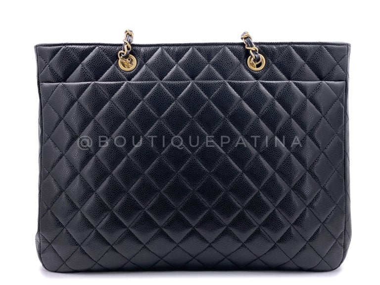 Chanel Black Caviar Timeless Classic Grand Shopper Tote Bag GHW 67747 For  Sale at 1stDibs
