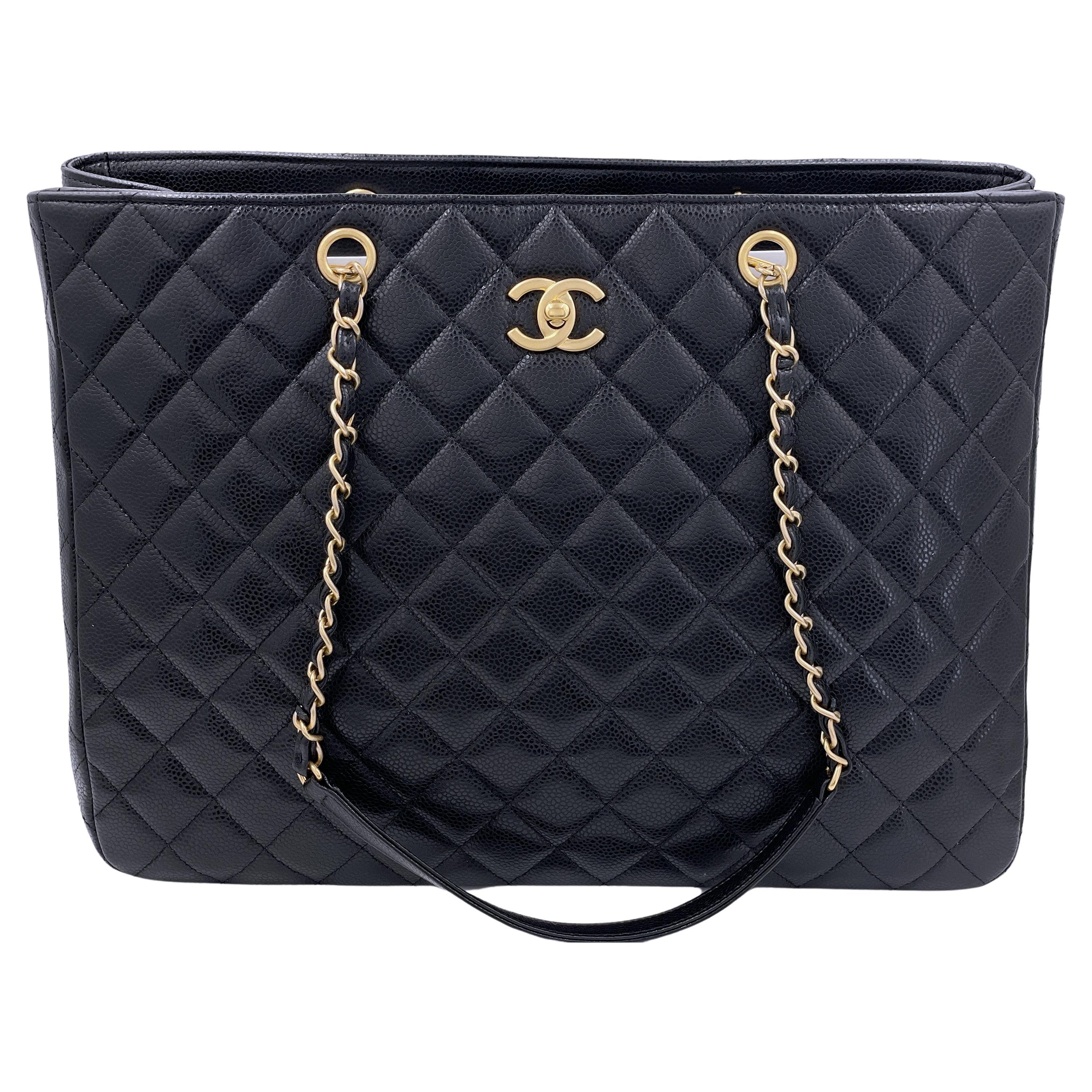 Chanel Black Caviar Timeless Classic Grand Shopper Tote Bag GHW 67747