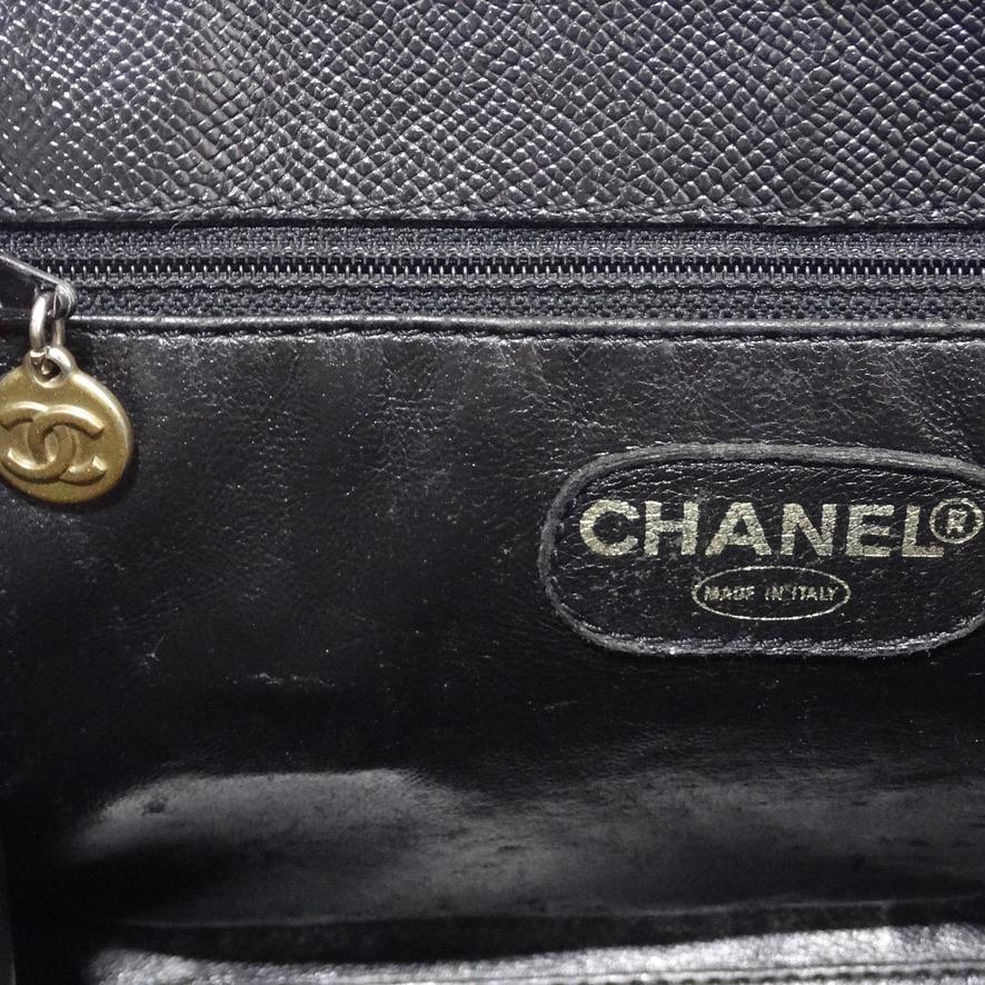 Chanel Black Caviar Trapeze Shoulder Bag circa 1990s 9