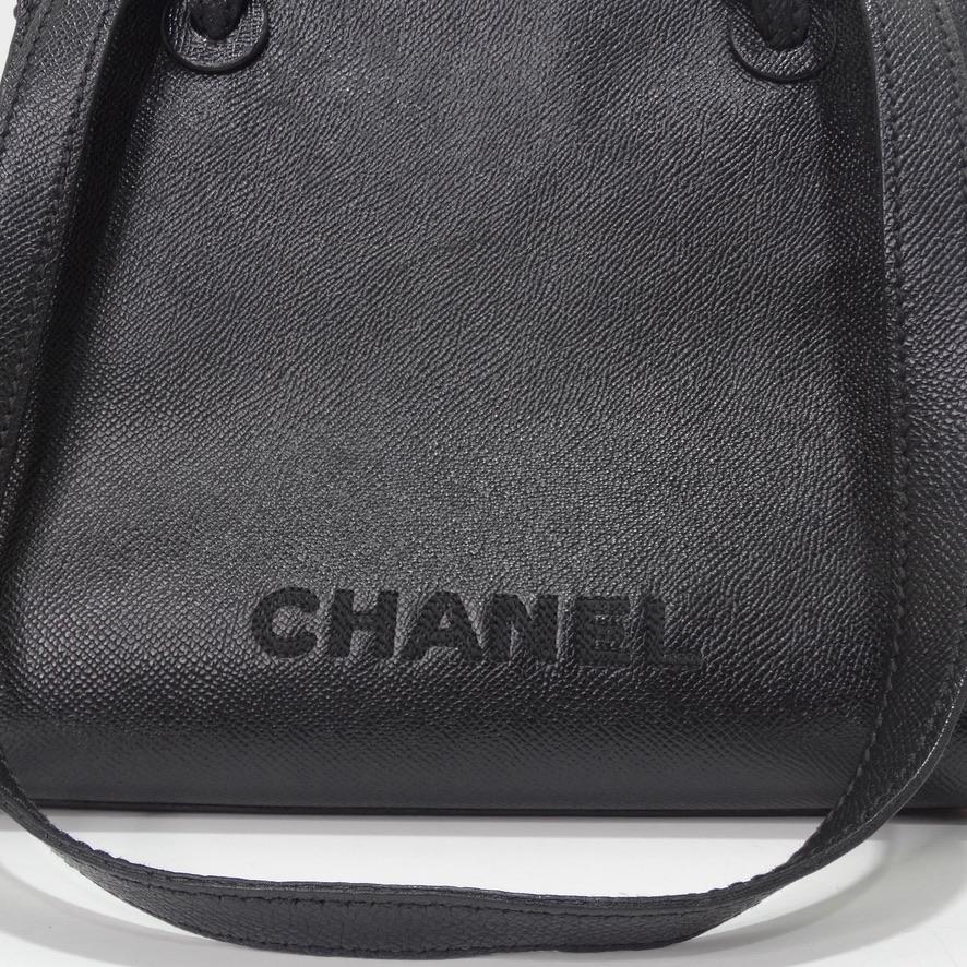 Women's Chanel Black Caviar Trapeze Shoulder Bag circa 1990s