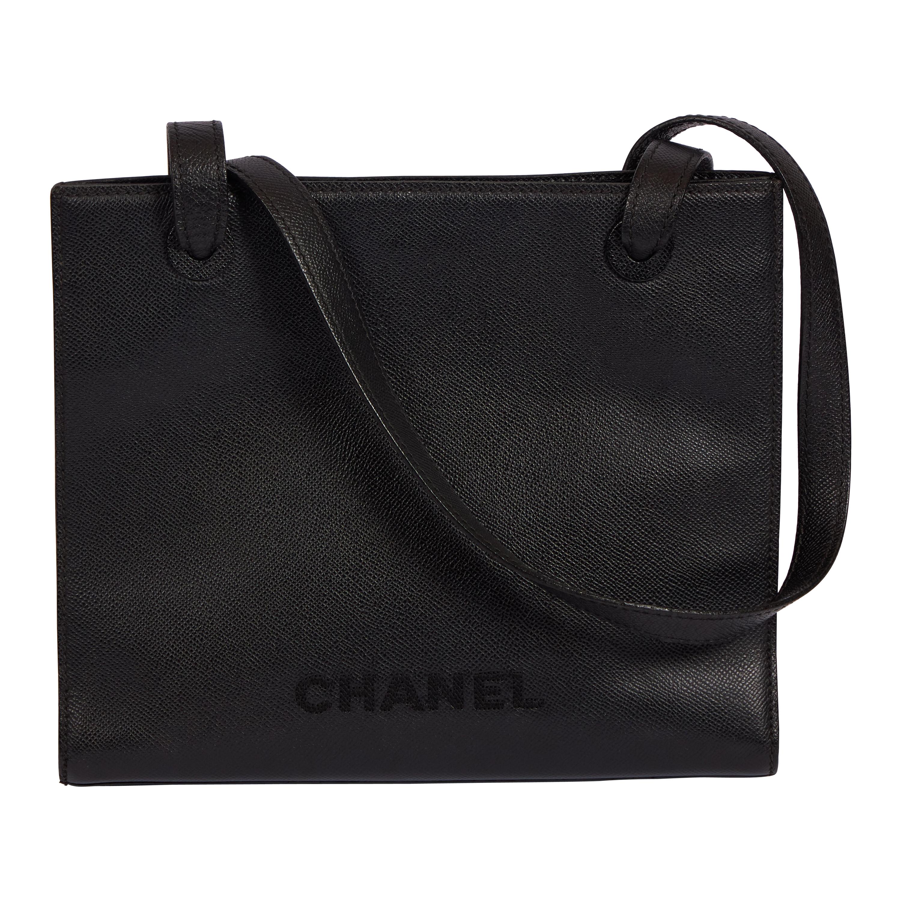 Chanel Black Caviar Trapeze Shoulder Bag