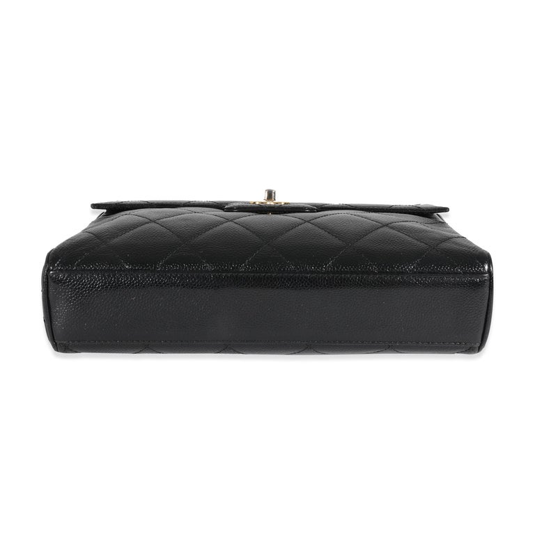 Chanel Black Caviar Vintage Single Flap Bag For Sale at 1stDibs