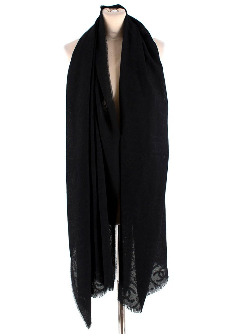 Cashmere scarf Chanel Black in Cashmere - 35662211