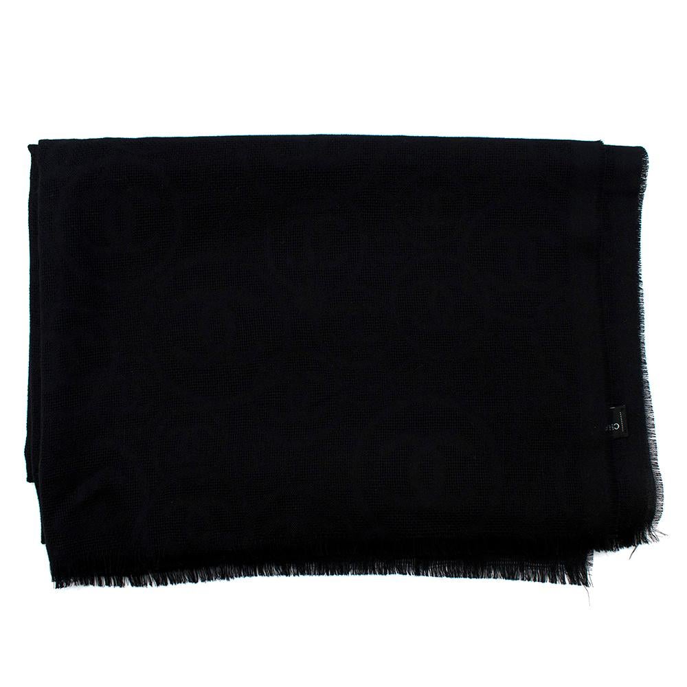 chanel black scarf