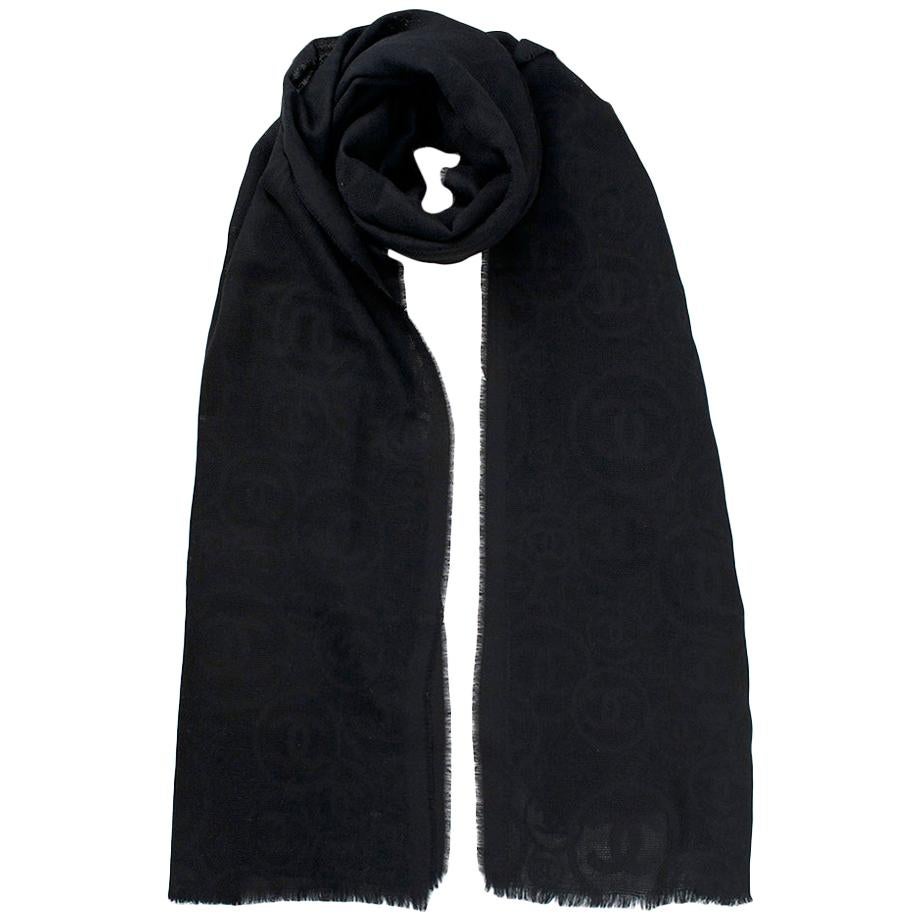 Cashmere scarf Chanel Black in Cashmere - 31024384