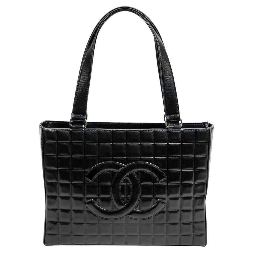 Chanel Black Leather Executive Shopper at 1stDibs