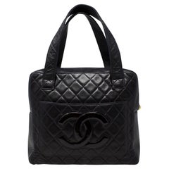 Borsa Chanel nera CC con doppio logo