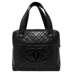 Retro Chanel Black CC Double Logo Bag