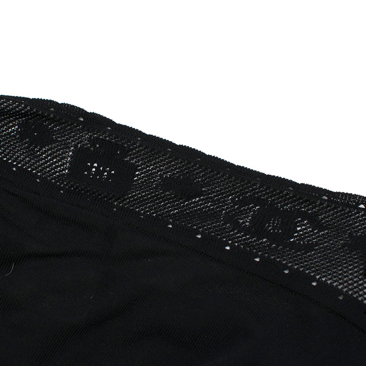 Chanel black CC-knit cropped cami top 38 FR 1