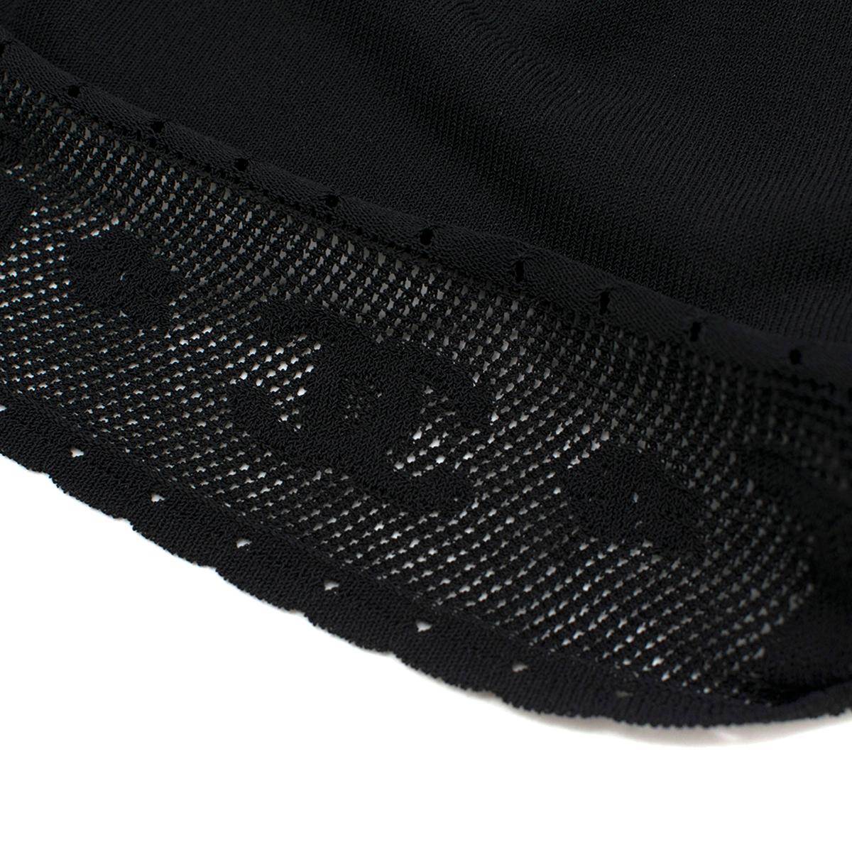 Chanel black CC-knit cropped cami top 38 FR 2