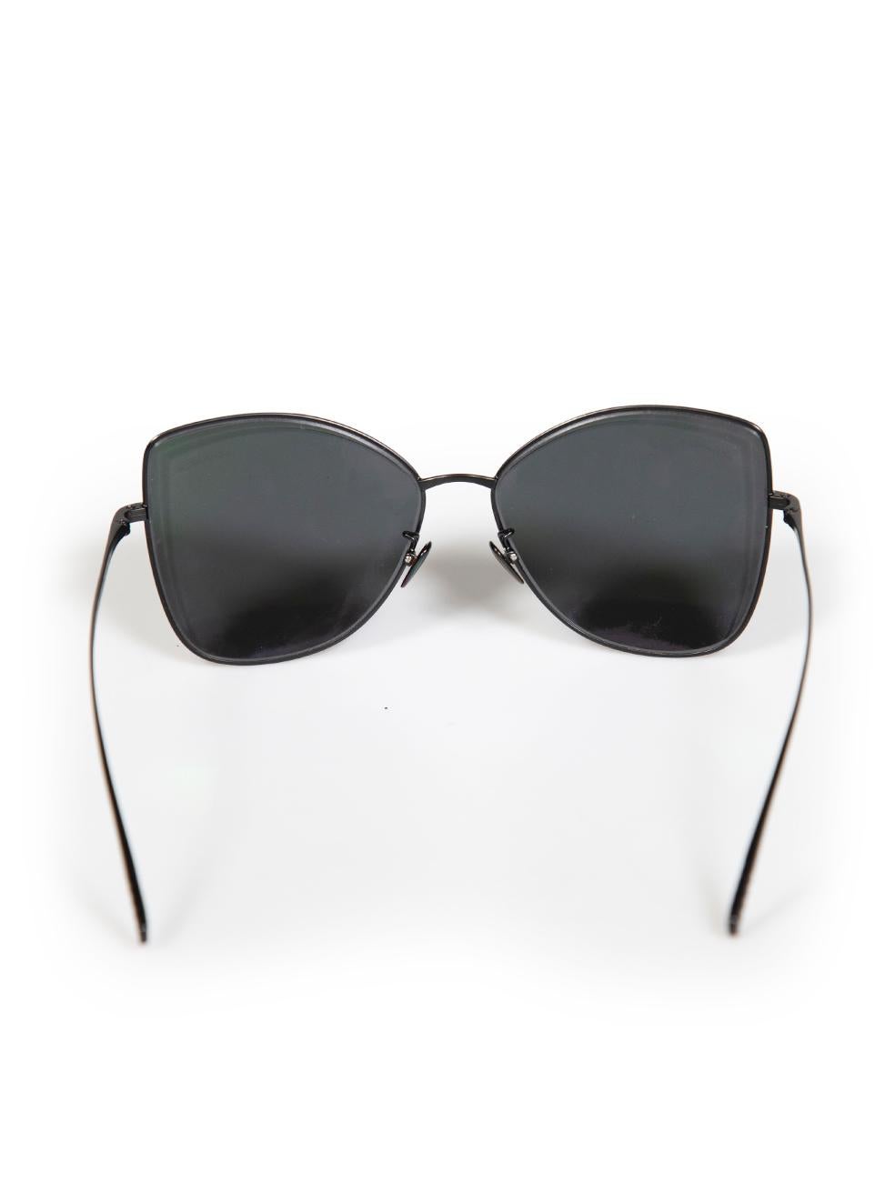 Chanel Black CC Logo Butterfly-Eye Sunglasses In Good Condition In London, GB