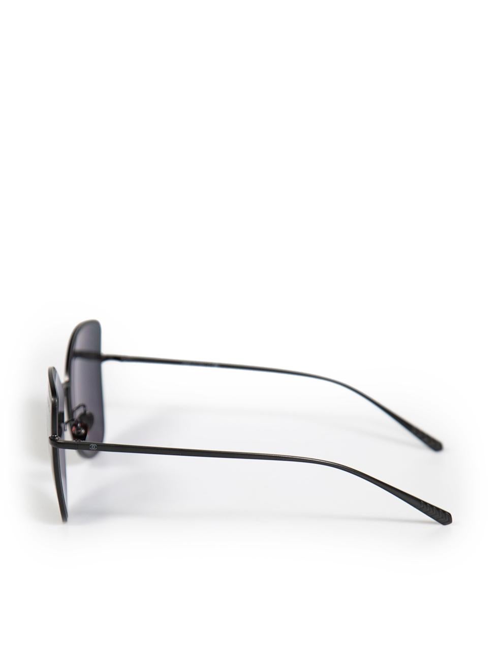 Women's Chanel Black CC Logo Butterfly-Eye Sunglasses