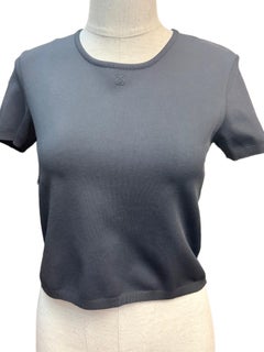 Chanel black CC logo cropped top