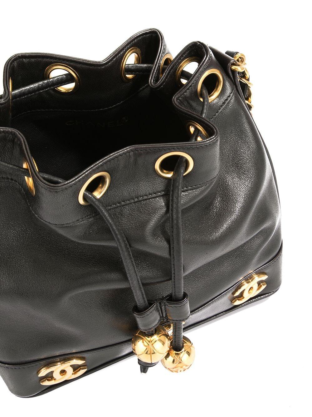Chanel Black CC Logo Mini Multi Six Crossbody Lambskin Tote en vente 12
