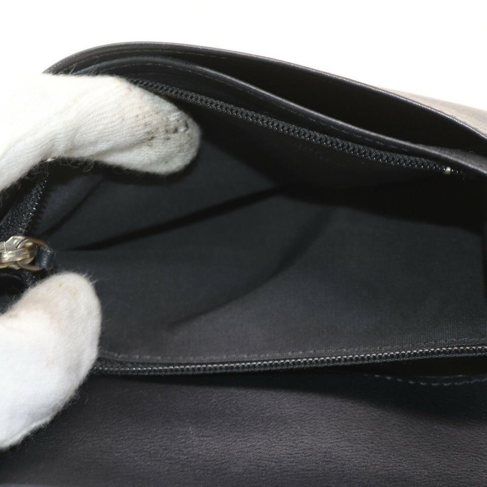 Chanel Chanel Schwarz CC Logo Brieftasche mit Lacklederklappe 862472 4