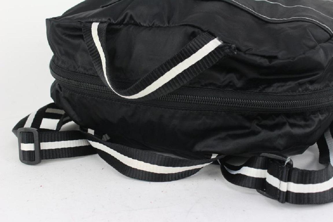 Chanel Black CC Logo Sports Lin Backpack Convertible Tote Bag 5cas928 In Good Condition For Sale In Dix hills, NY