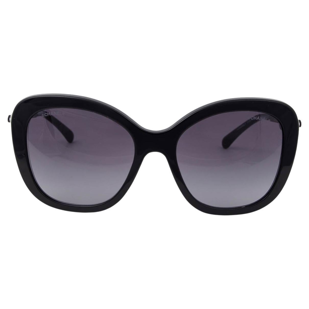 CHANEL black CC PEARL EMBELLISHED BUTTERFLY Sunglasses 5339H