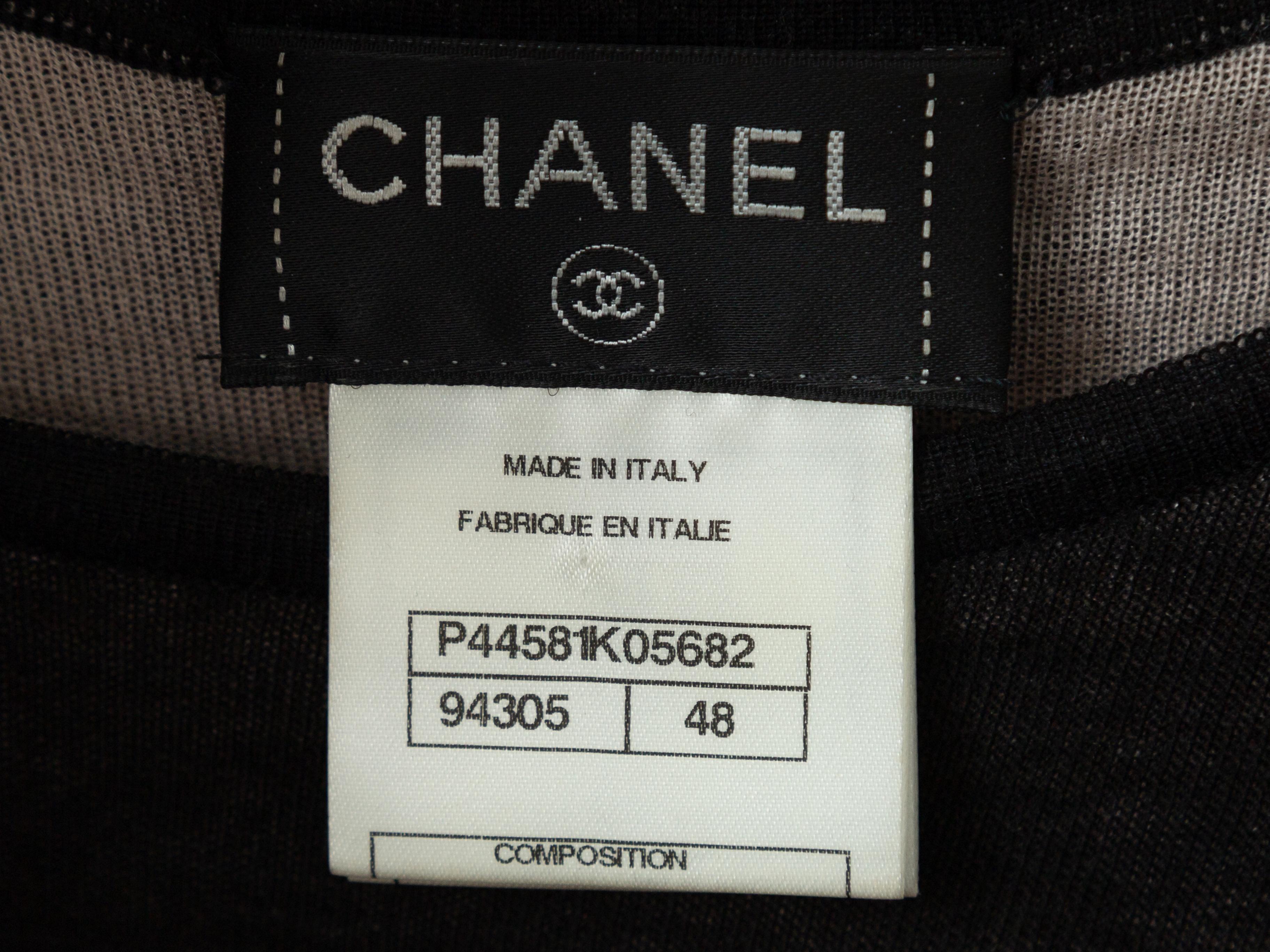 Women's Chanel Black CC Sleeveless Top