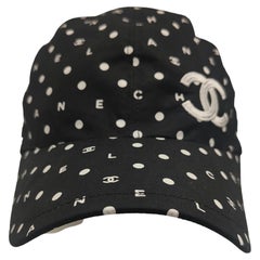 Chanel black cc White hat NWOT