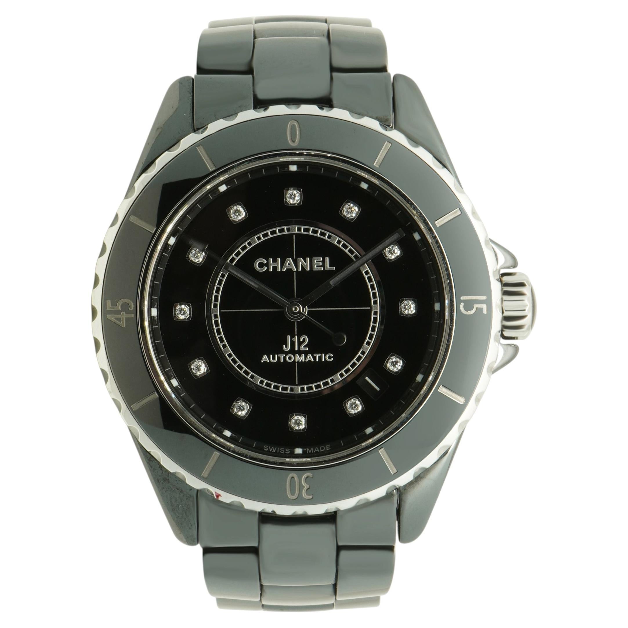 Chanel J12 Automático de 38 mm, en cerámica negra y acero inoxidable en venta