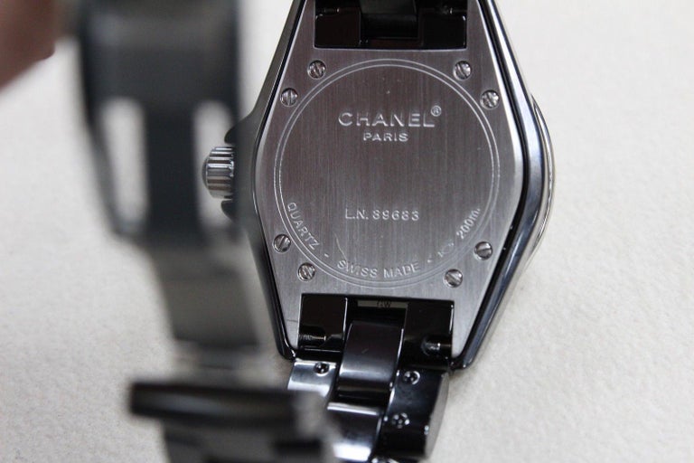 chanel ceramic watch j12 diamond
