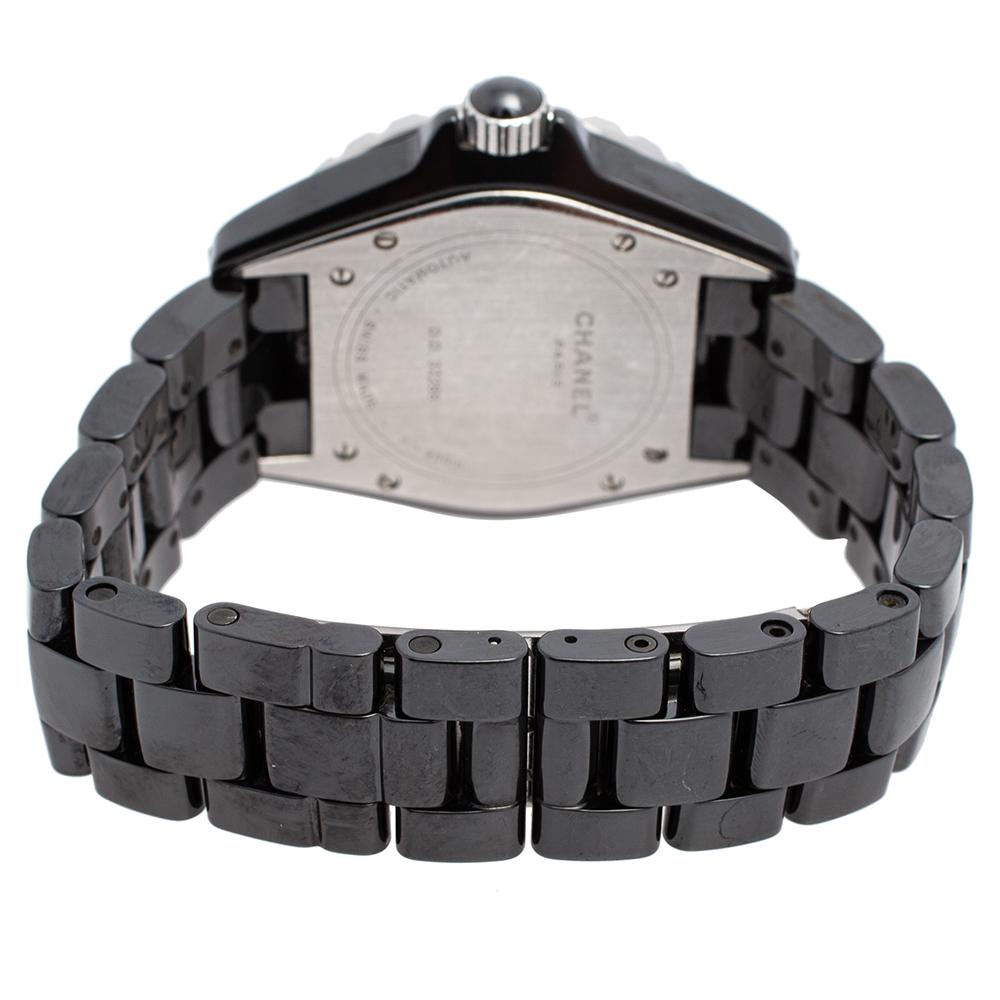 Chanel Black Ceramic J12 H1626 Women's Wristwatch 38 mm In Good Condition In Dubai, Al Qouz 2