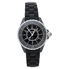 Chanel Black Ceramic & Rubber J12 H0681 Unisex Wristwatch 33 mm