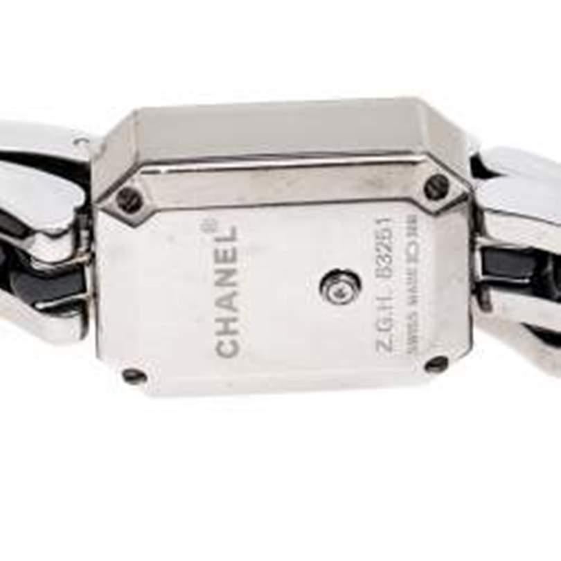 Chanel Black Ceramic Stainless Steel Diamond Premiere Women's Wristwatch 15 mm 1