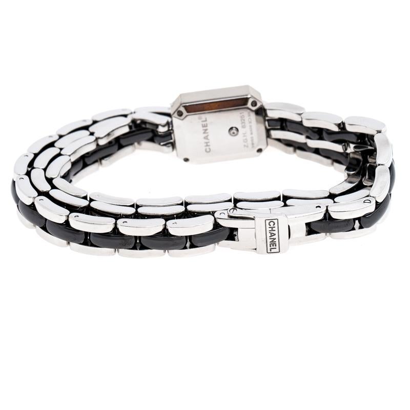 Chanel Black Ceramic Stainless Steel Diamond Premiere Women's Wristwatch 15 mm 1