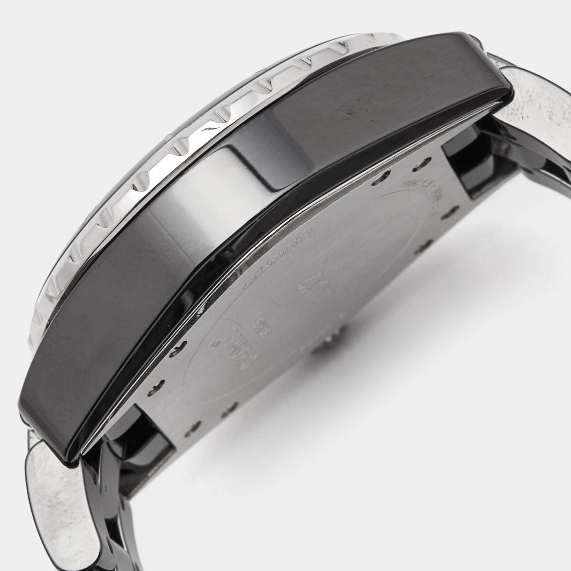 Chanel Black Ceramic Stainless Steel J12 H0940 Men's Wristwatch 41 mm 1