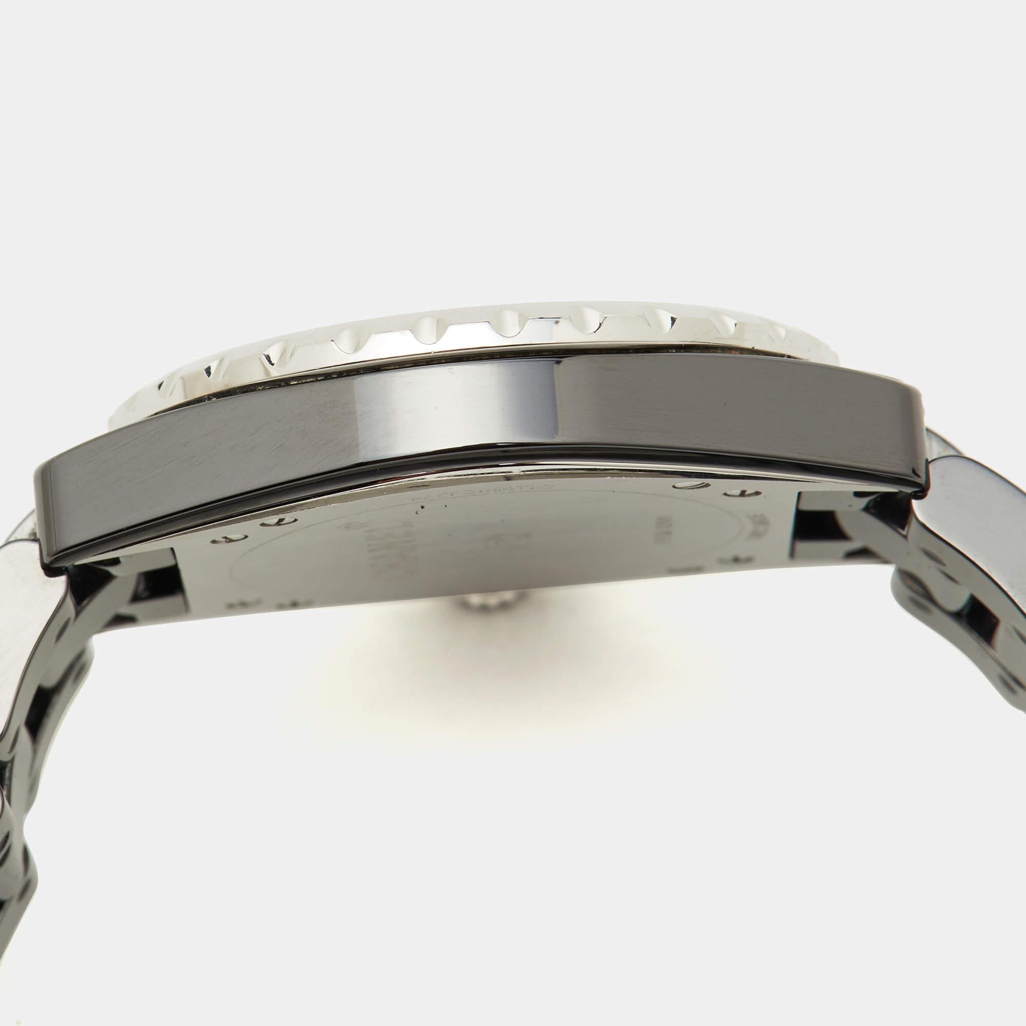 Chanel Black Ceramic Stainless Steel Women's Wristwatch 36.50 mm 4