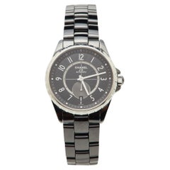 Chanel Black Ceramic Stainless Steel Women's Wristwatch 36.50 mm