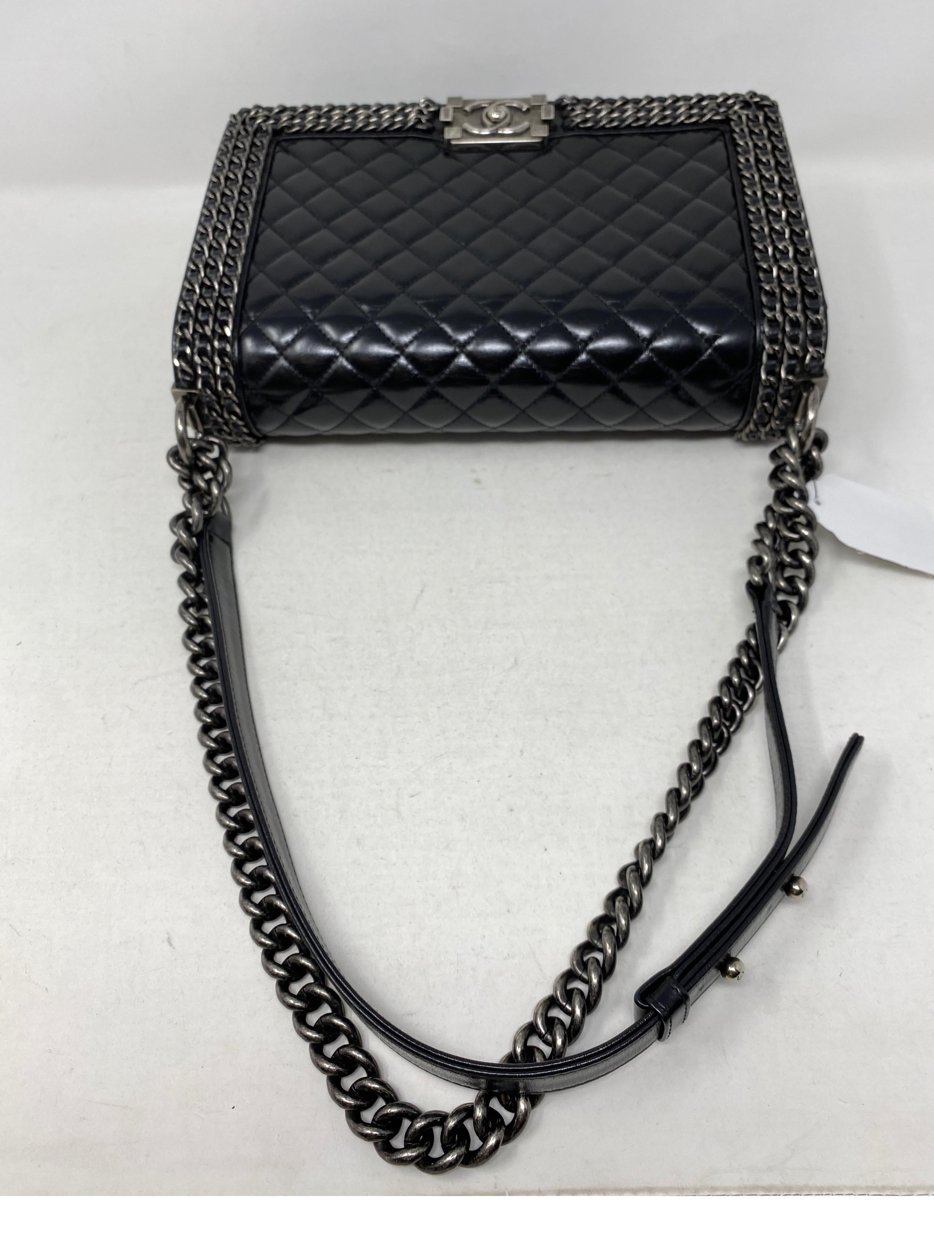 Chanel Black Chain Around Boy Bag 5
