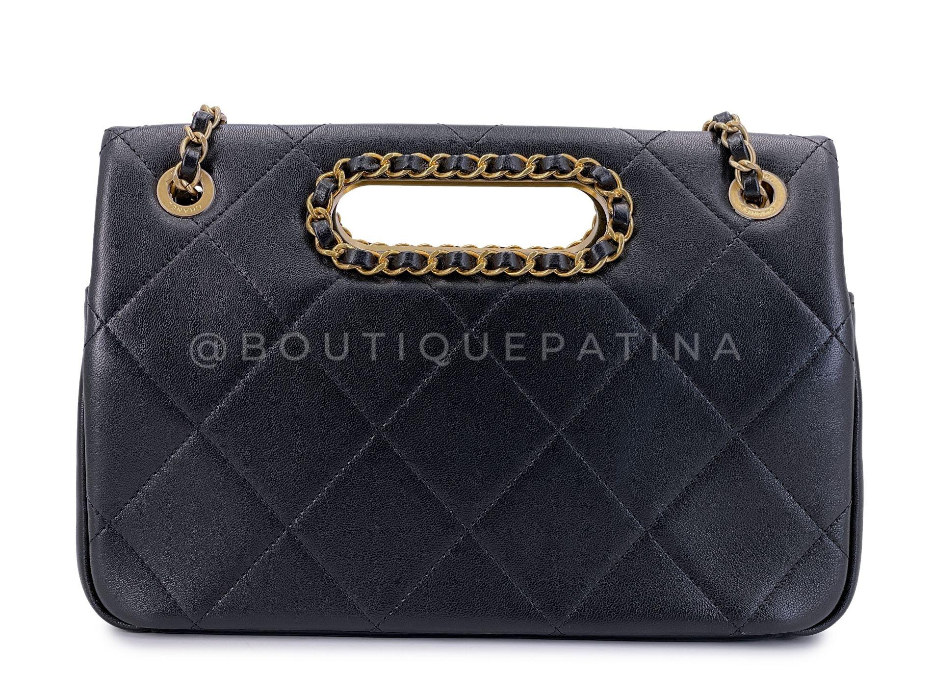 Chanel Black Chain Handle A Real Catch Flap Bag GHW  68023 For Sale 1