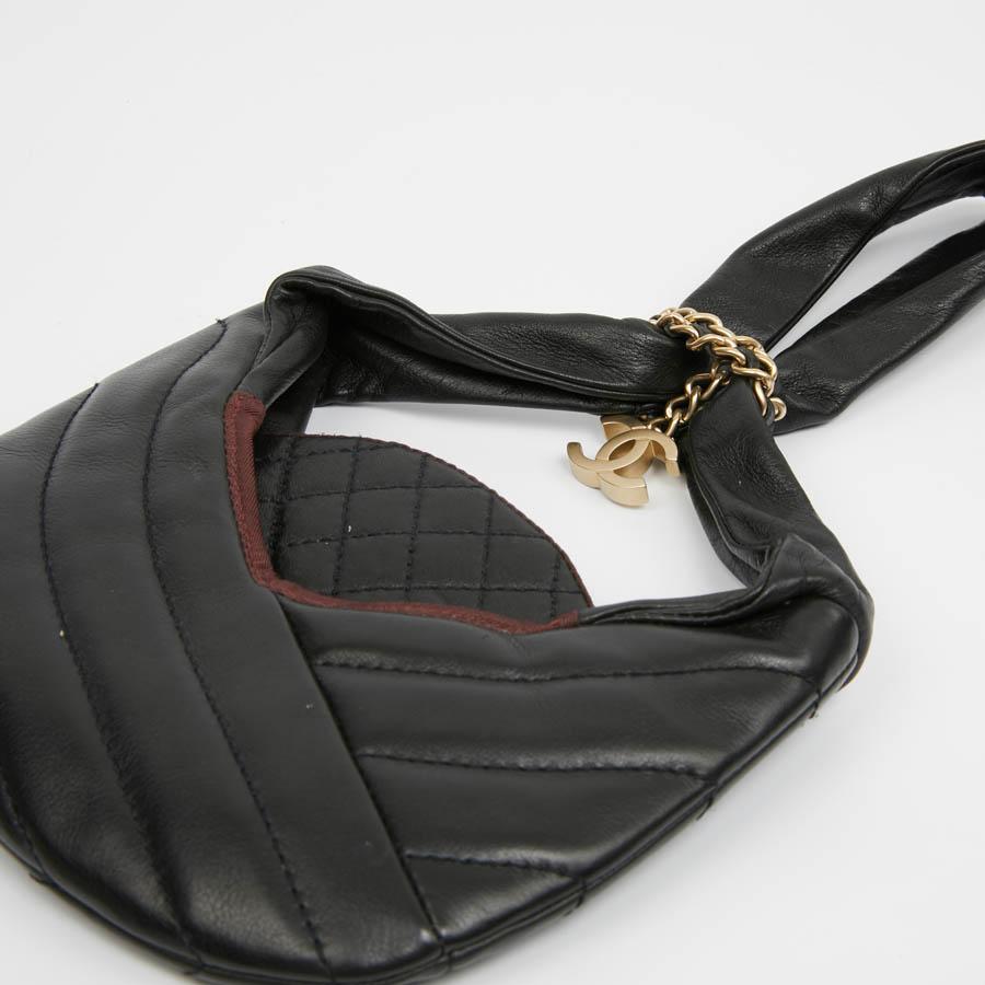Chanel Black Chaplain Leather Bag 3
