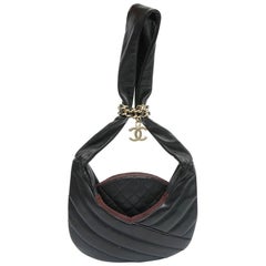Chanel Black Chaplain Leather Bag