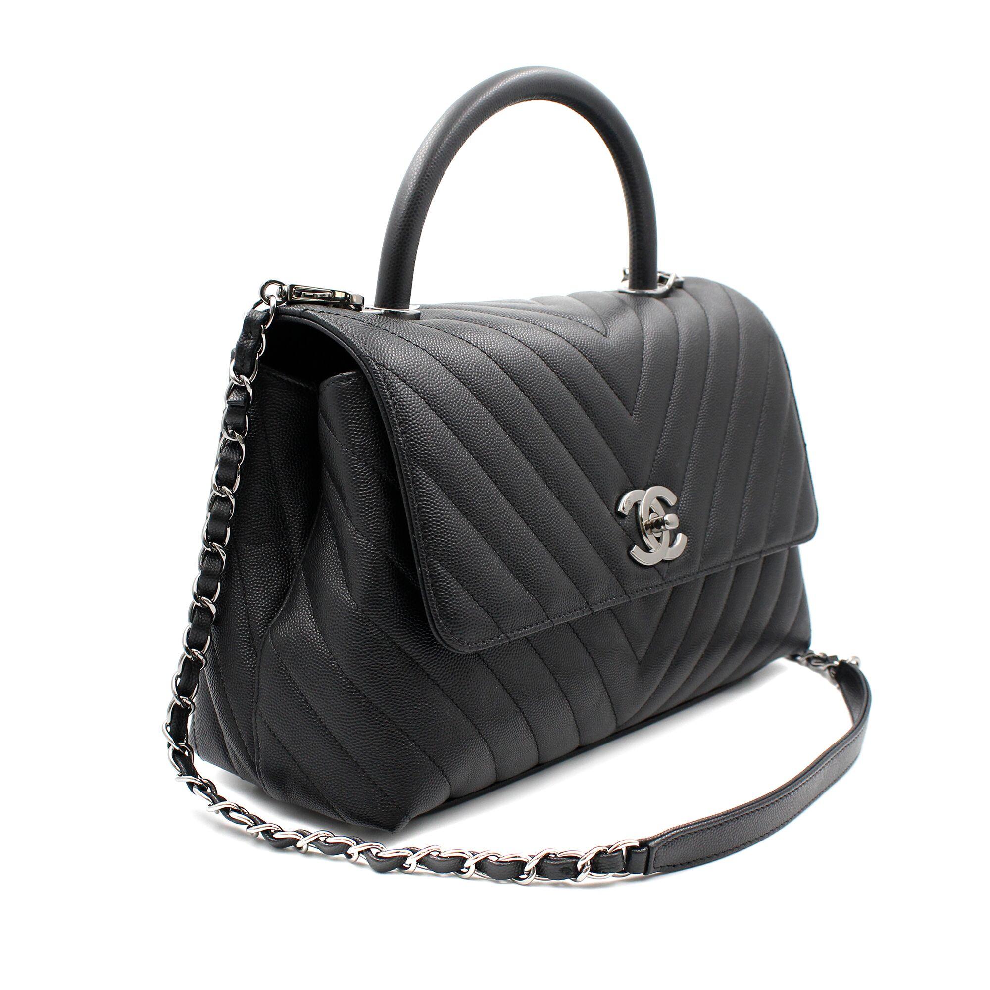 large flap bag with top handle chanel