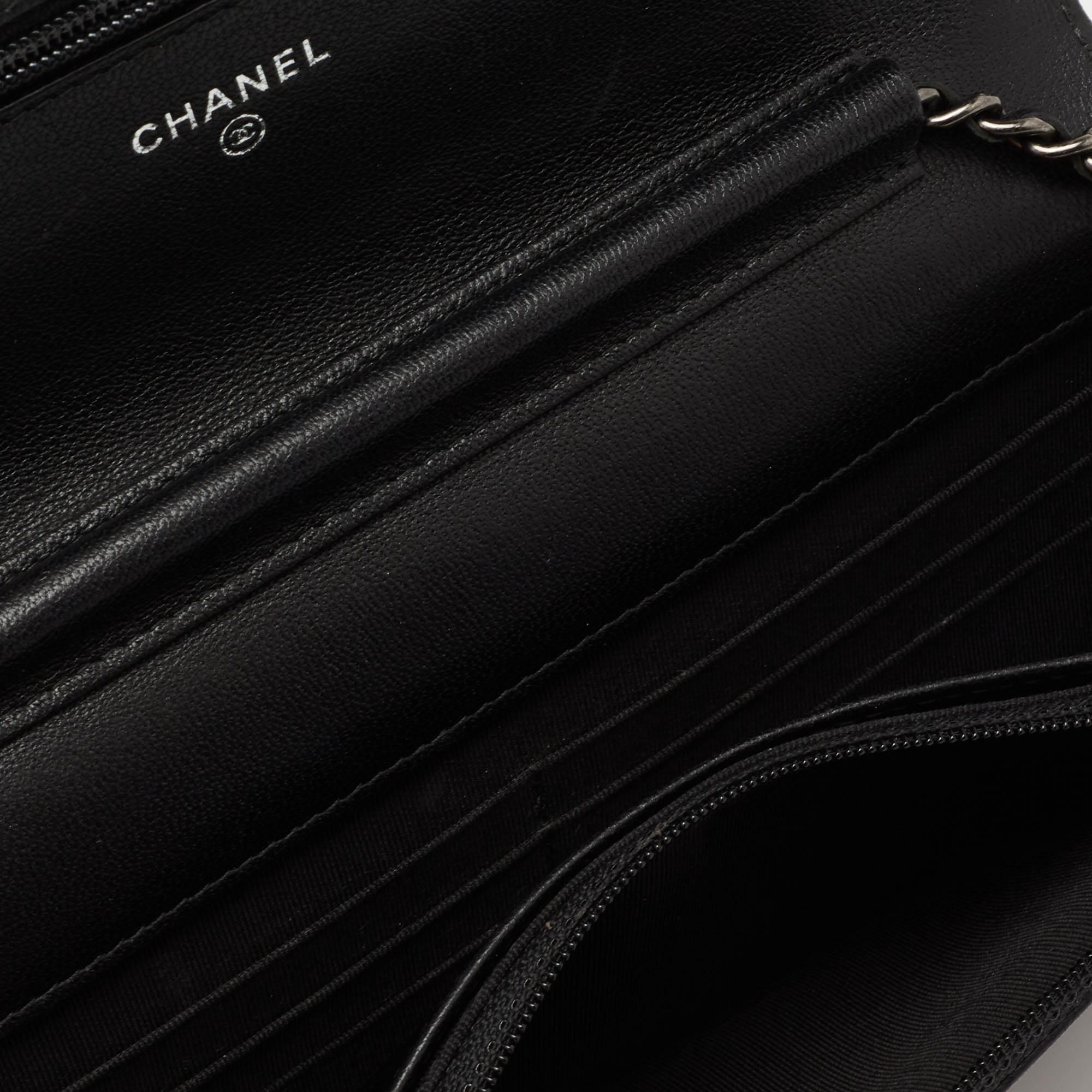 Chanel Black Chevron Leather Reissue 2.55 Wallet On Chain 6