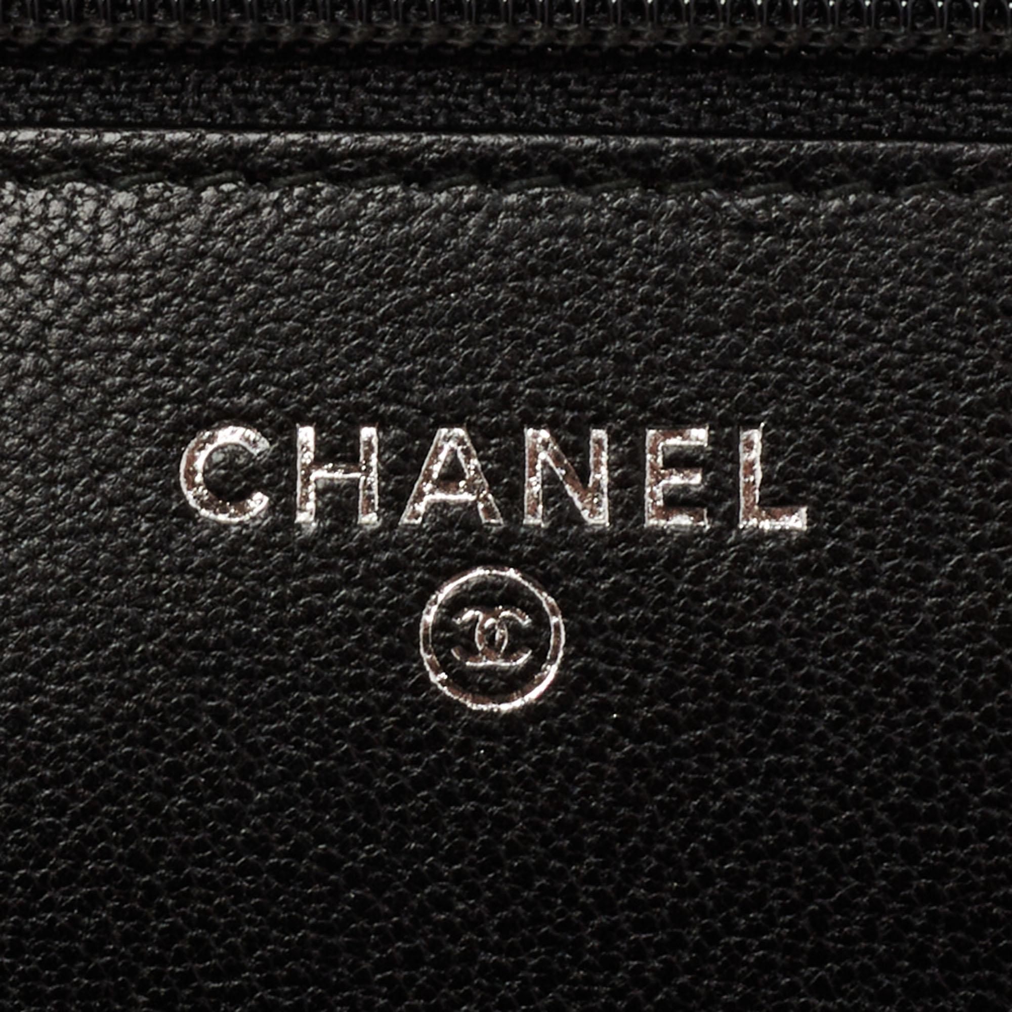 Chanel Black Chevron Leather Reissue 2.55 Wallet On Chain 7