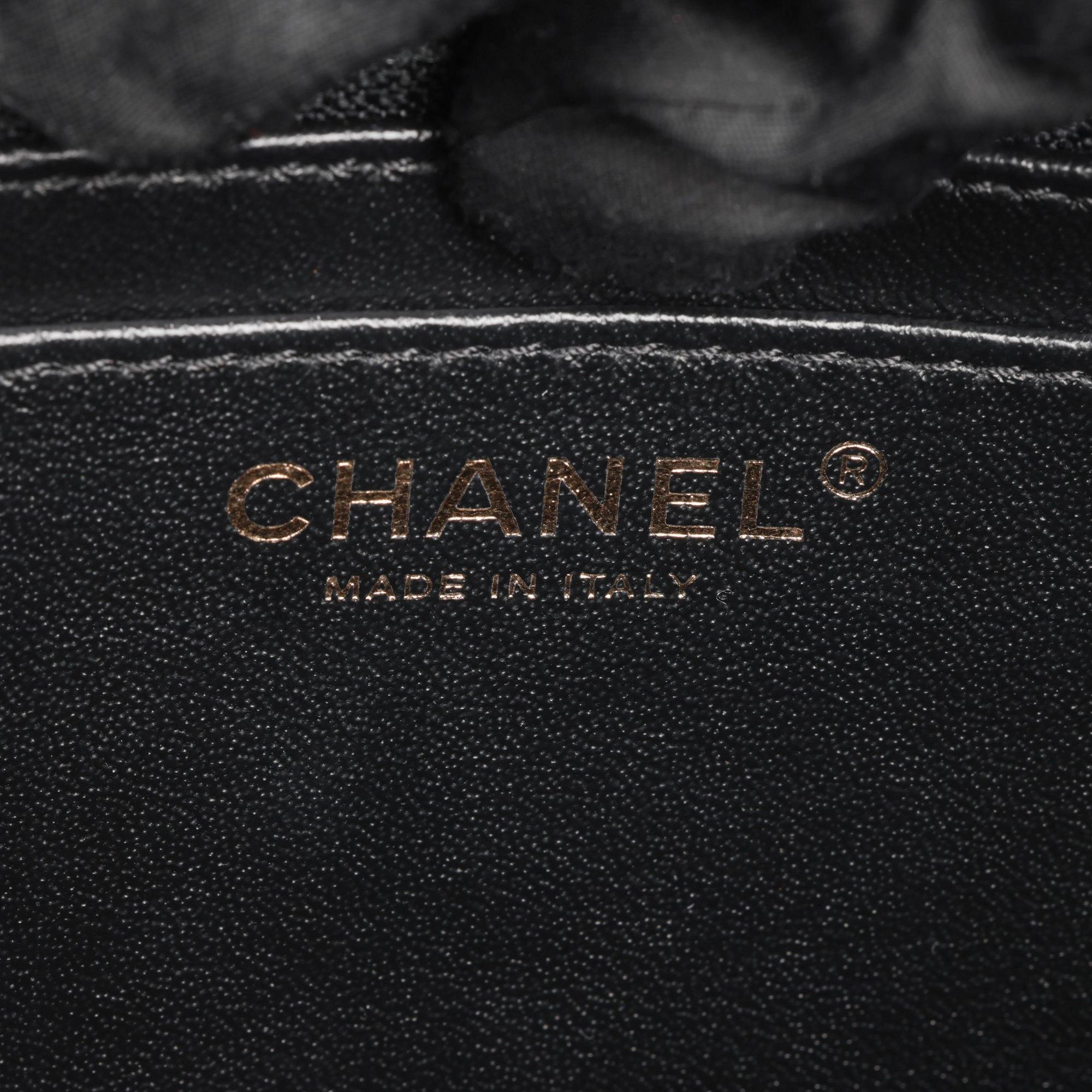 CHANEL Black Chevron Quilted Lambskin Medium Classic Top Handle Flap Bag 3