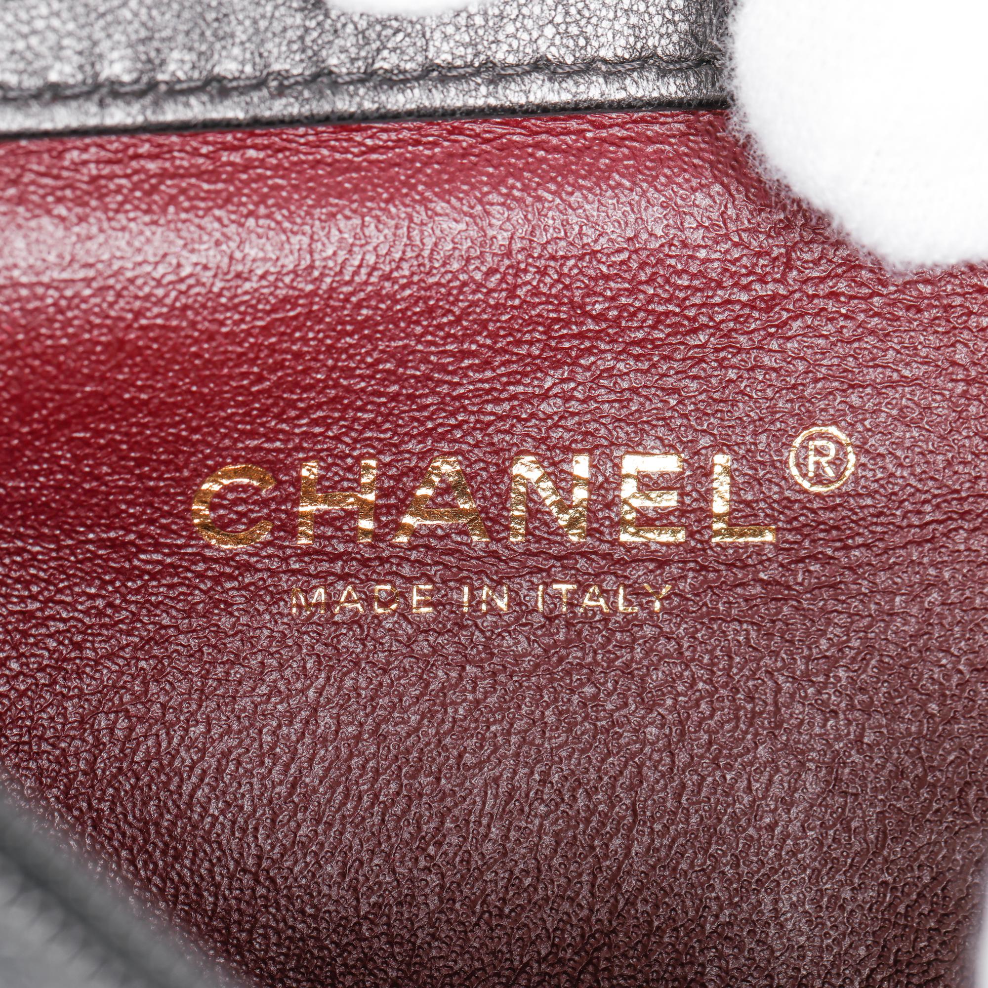CHANEL  Black Chevron Quilted Lambskin Mini Envelope Single Flap Bag 5